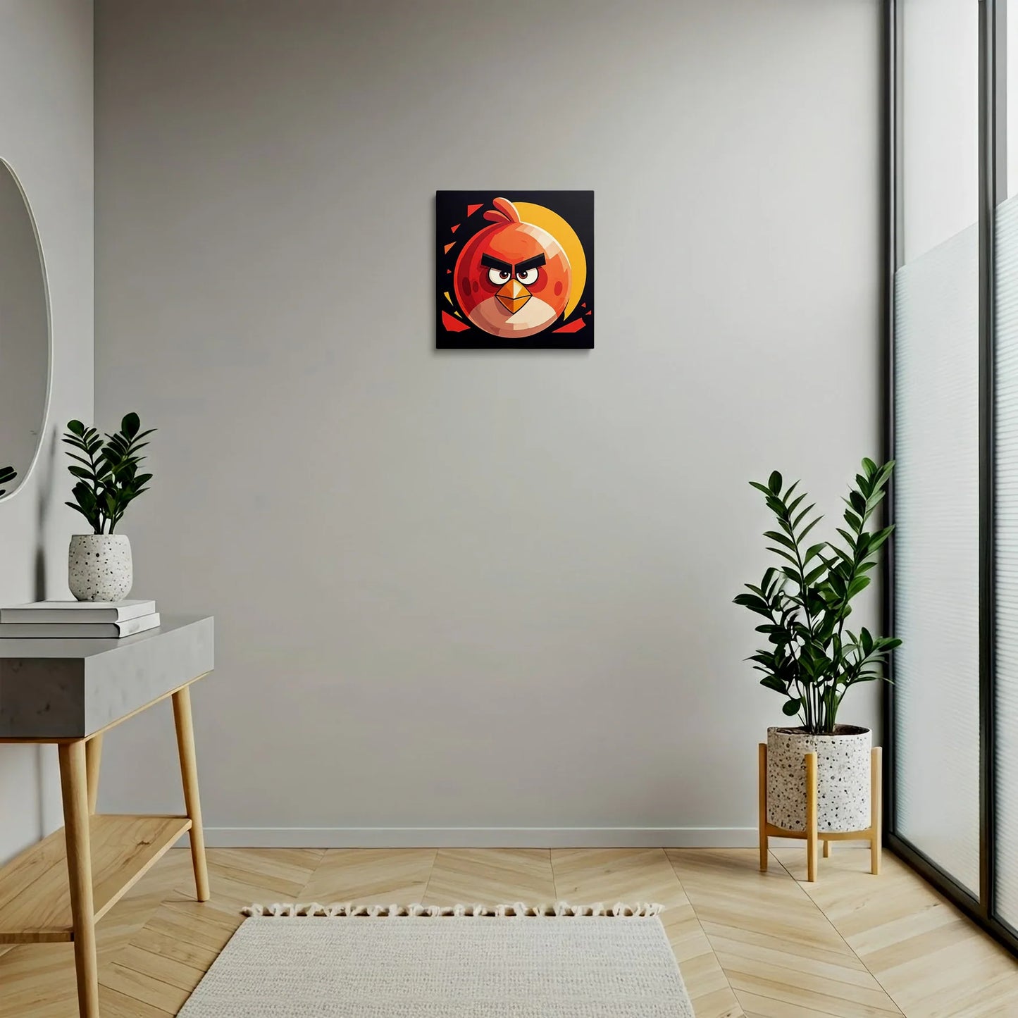 Tablou Modern - Portretul Expresiv Al Unei Păsări - vedere hol