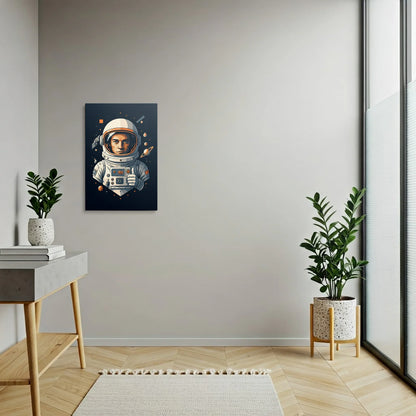 Tablou Modern - Astronaut Colorat cu Stil Cubist - vedere hol