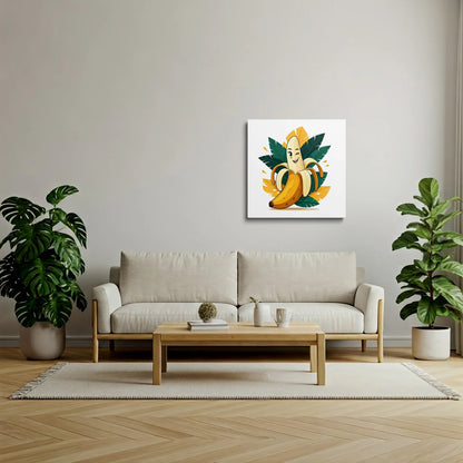 Tablou Modern - Personaj Geometric Din Banana - vedere living