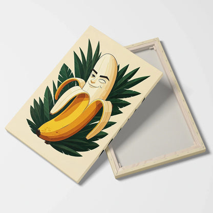 Tablou Modern - Portret Geometric Al Unei Banane Vesele - vedere fata verso