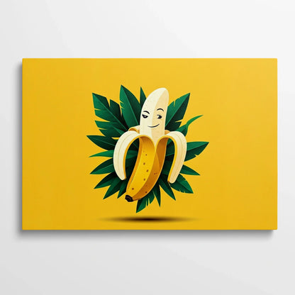 Tablou Modern - Portret Geometric Al Bananei - vedere din fata