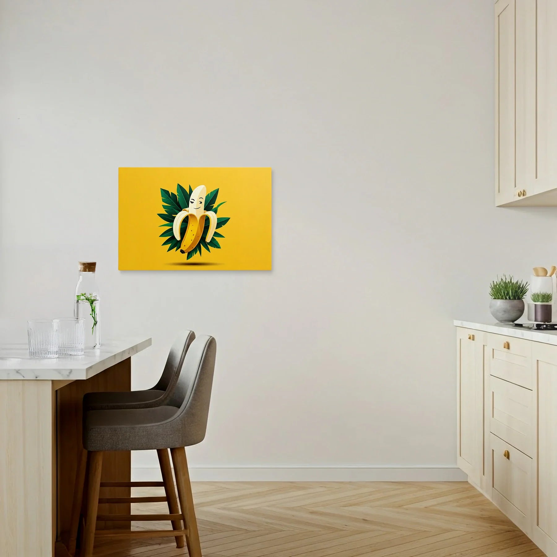 Tablou Modern - Portret Geometric Al Bananei - vedere bucatarie
