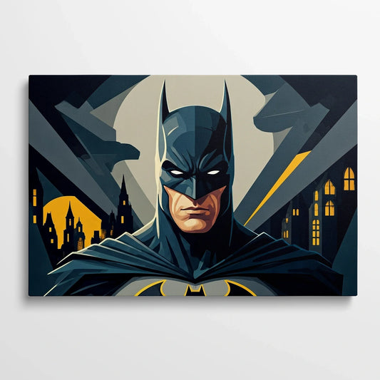 Tablou Modern - Portret Geometric cu Batman - vedere din fata