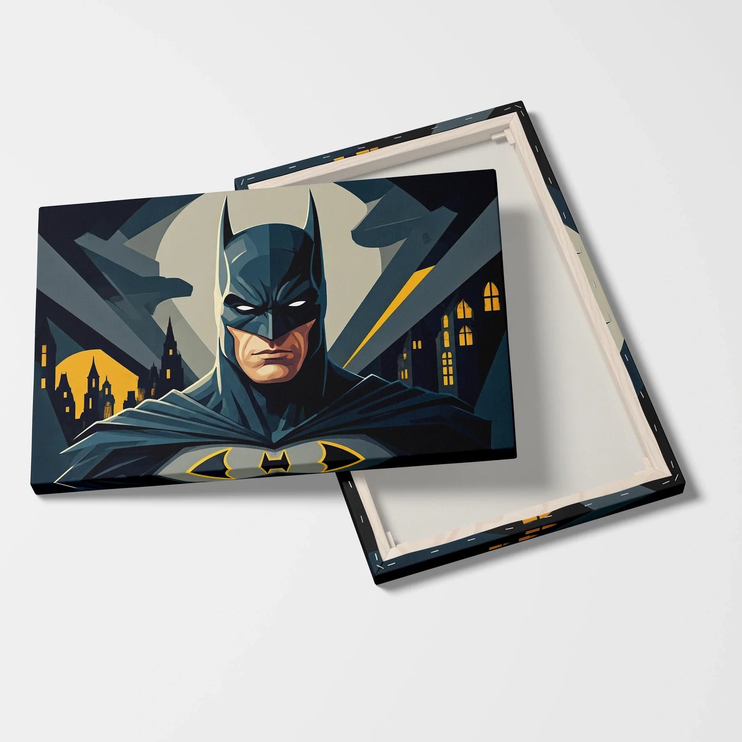 Tablou Modern - Portret Geometric cu Batman - vedere fata verso