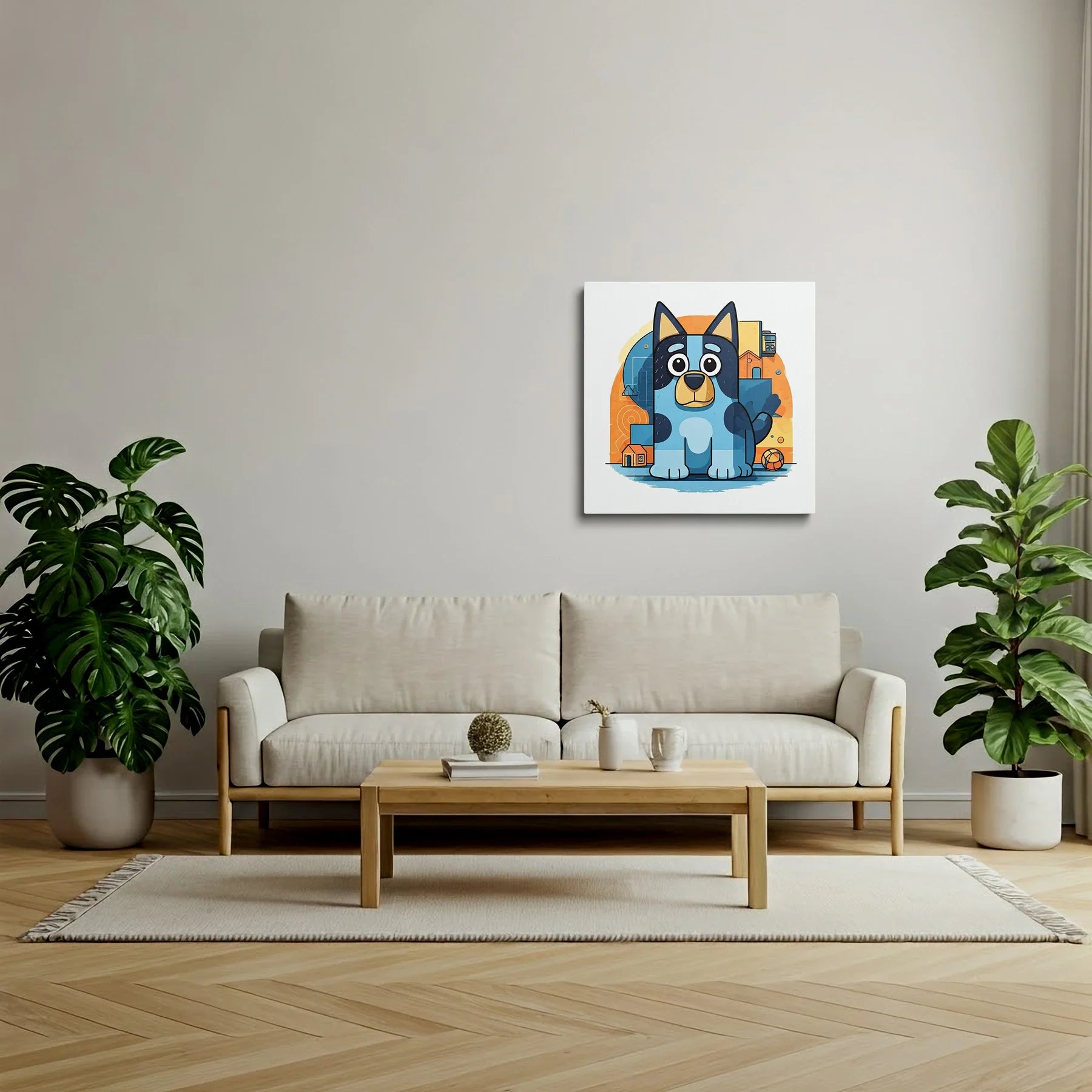 Tablou Modern - Portret Cubist Colorat Pentru Copii - vedere living