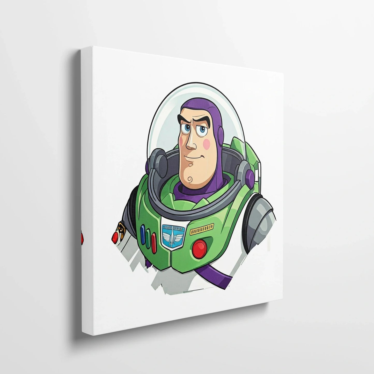 Tablou Modern - Portret Geometric Al Unui Astronaut - vedere din lateral sprijinit perete