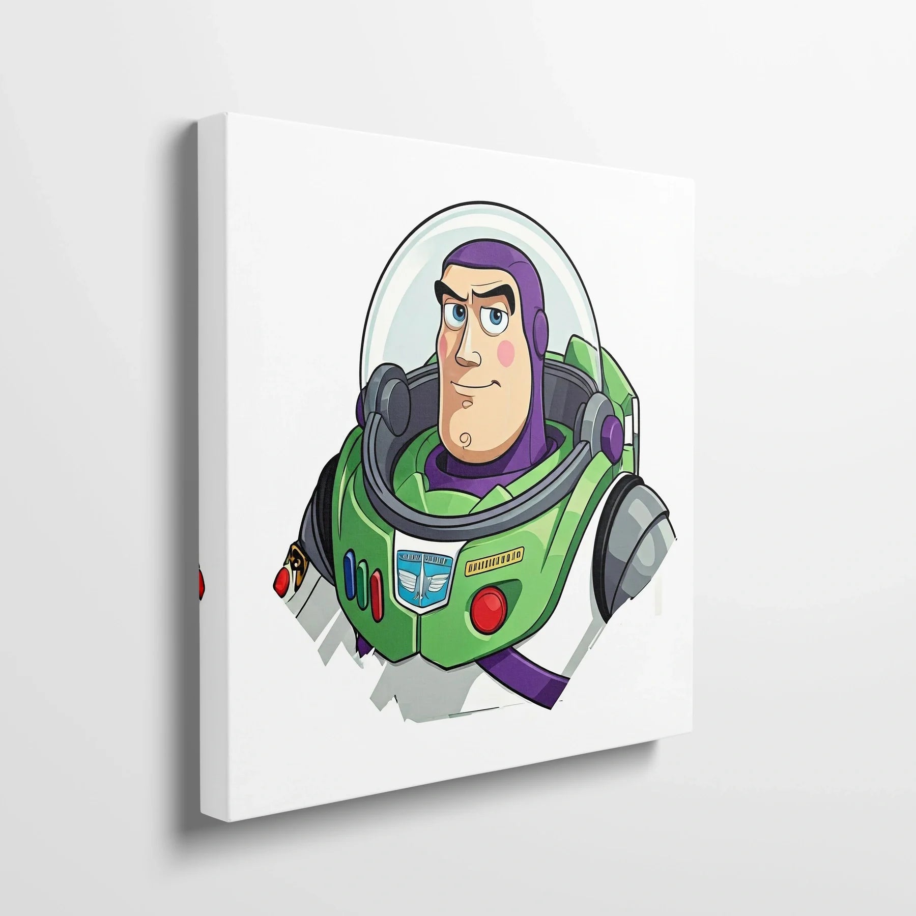 Tablou Modern - Portret Geometric Al Unui Astronaut - vedere din lateral sprijinit perete