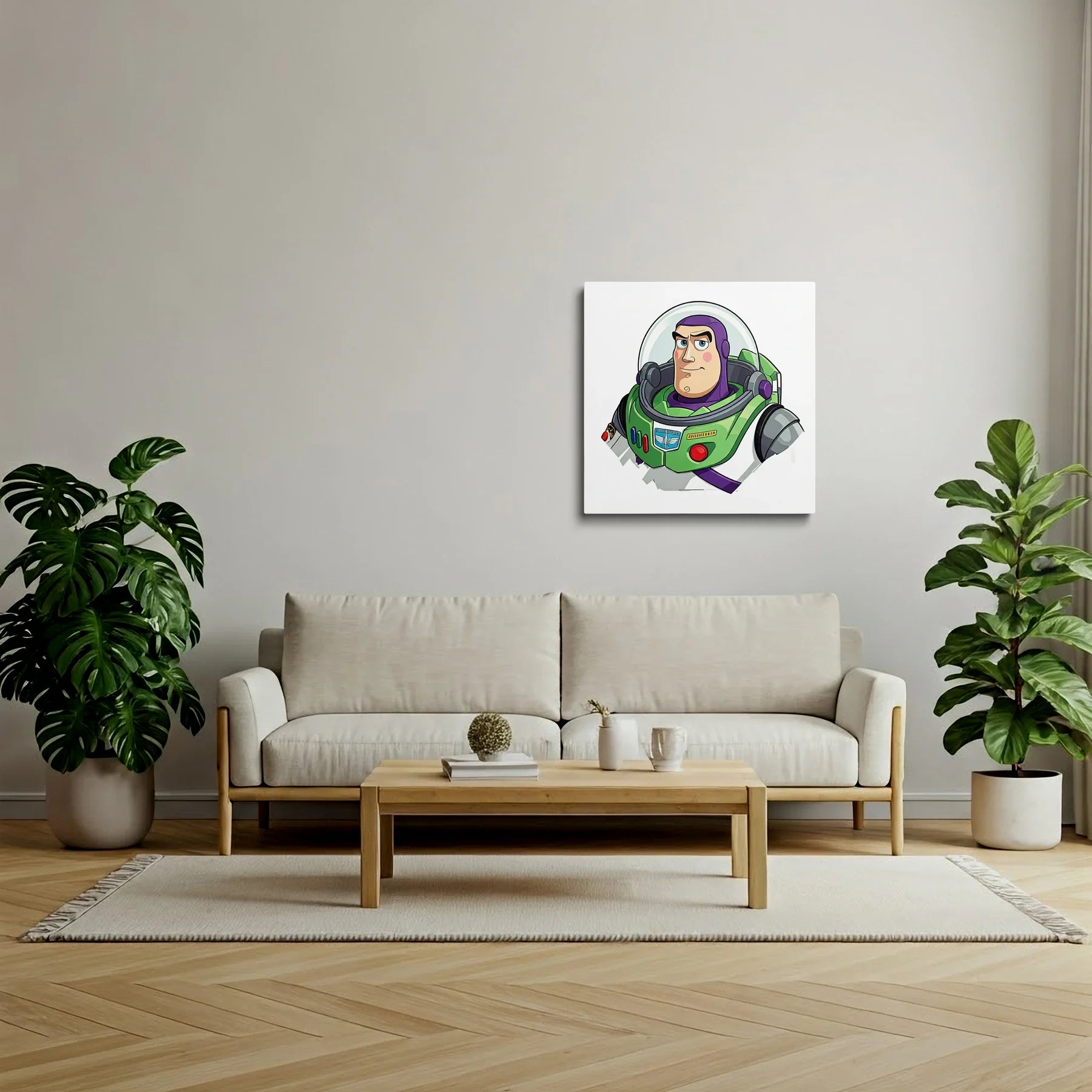 Tablou Modern - Portret Geometric Al Unui Astronaut - vedere living