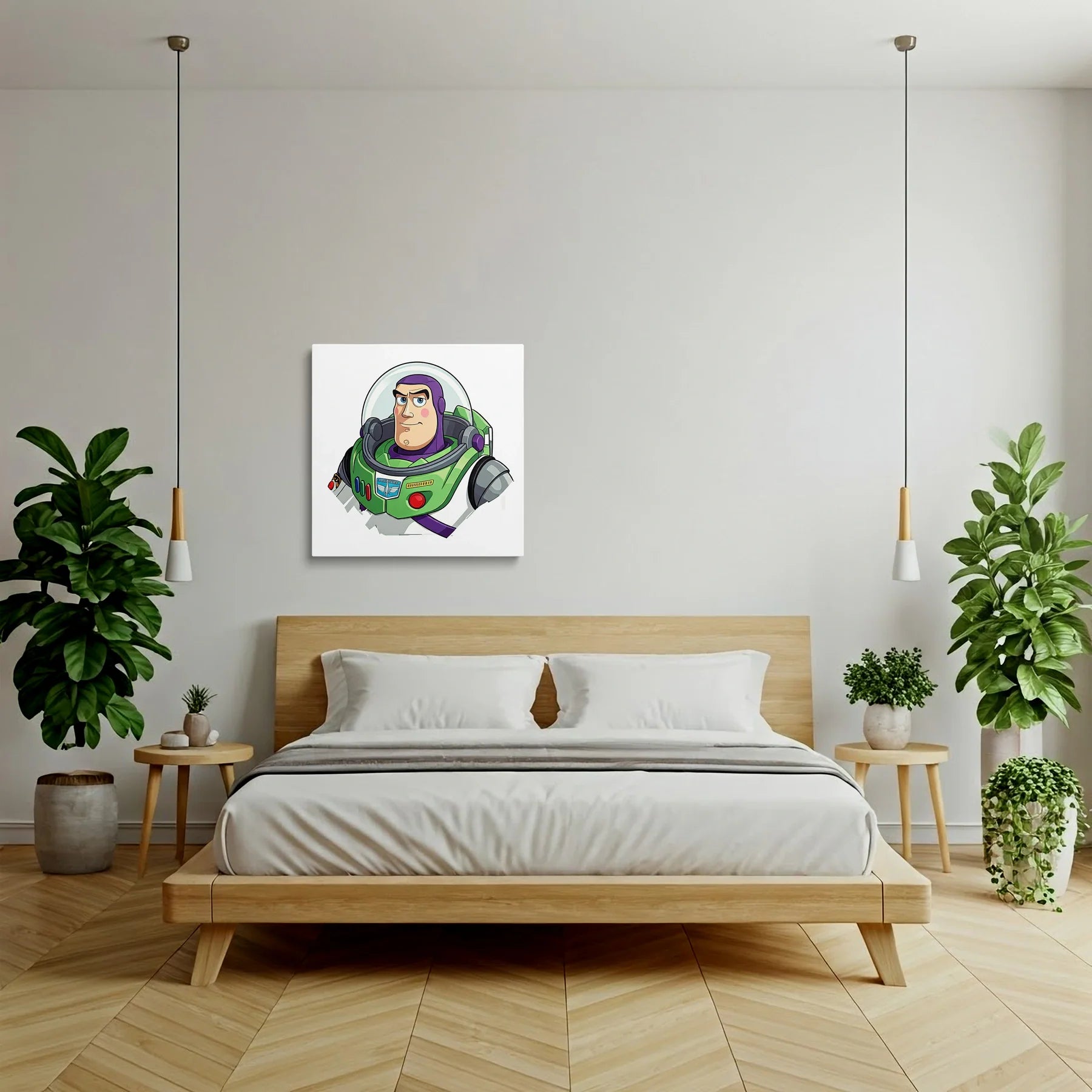Tablou Modern - Portret Geometric Al Unui Astronaut - vedere dormitor
