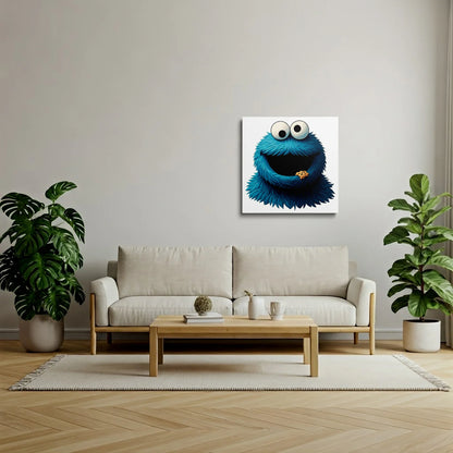 Tablou Modern - Portret Expresiv Al Monstrului Cookie - vedere living