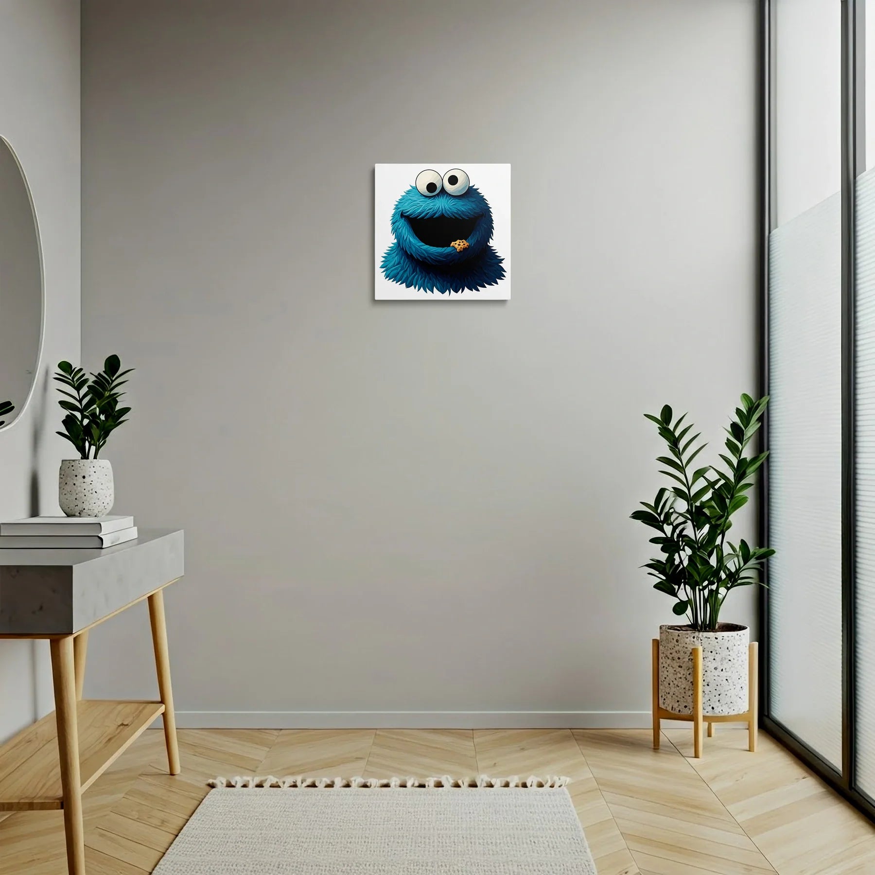 Tablou Modern - Portret Expresiv Al Monstrului Cookie - vedere hol