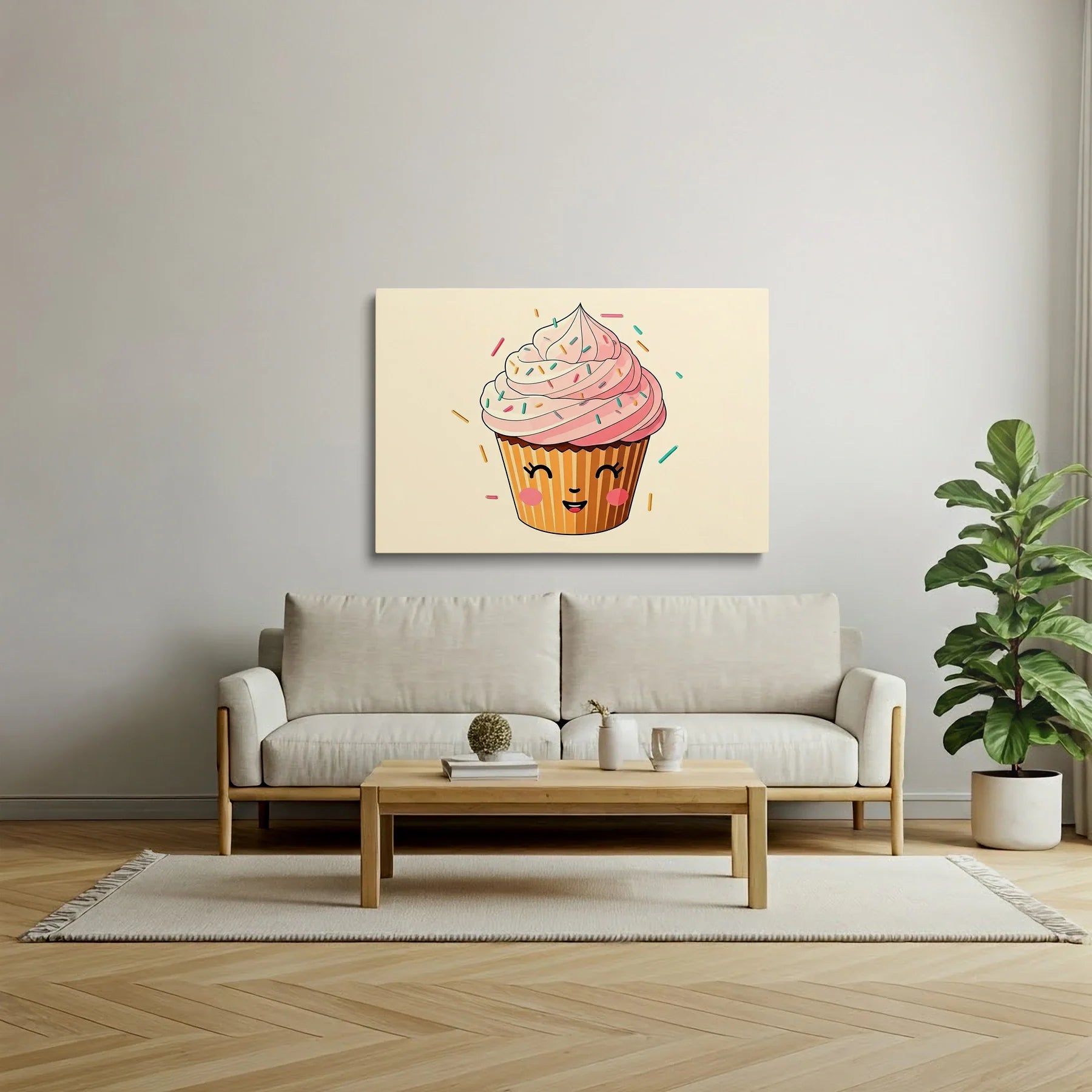 Tablou Modern - Portret Cubist de Cupcake Jucăuș - vedere living