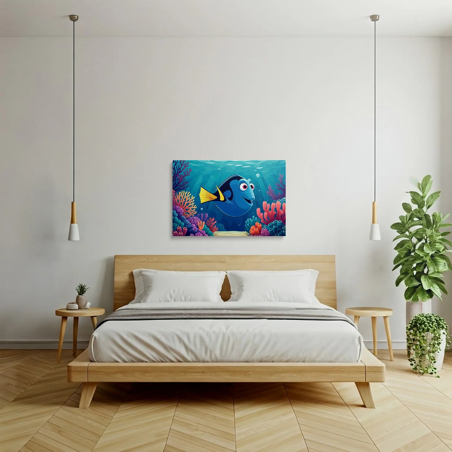 Tablou Modern - Peisaj Acvatic cu Dory - vedere dormitor