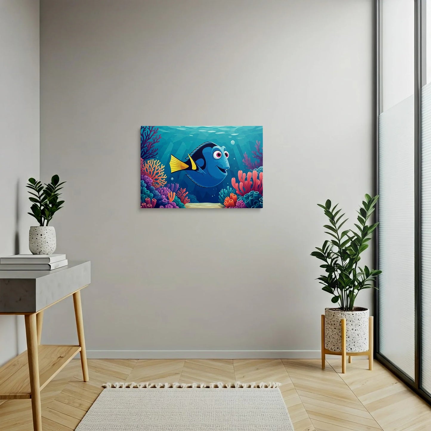 Tablou Modern - Peisaj Acvatic cu Dory - vedere hol