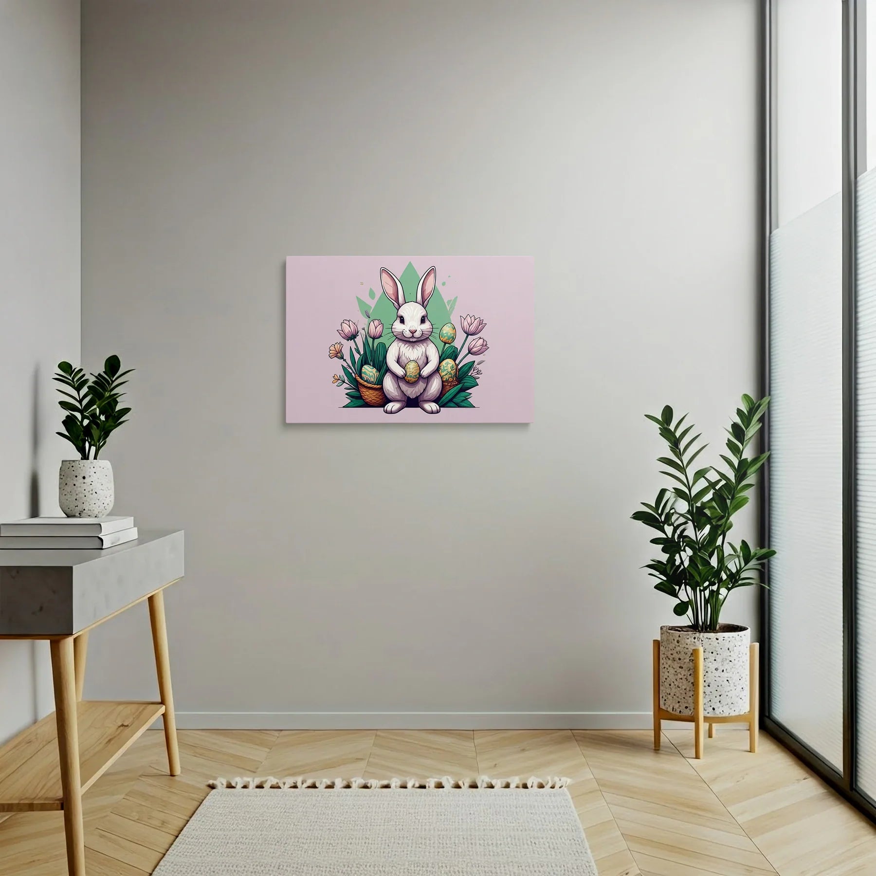 Tablou Modern - Iepuraș de Paște Geometric - vedere hol