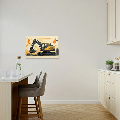 Tablou Modern - Excavator Cubist Pentru Camera Copiilor - vedere bucatarie