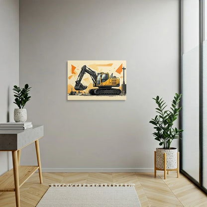 Tablou Modern - Excavator Cubist Pentru Camera Copiilor - vedere hol