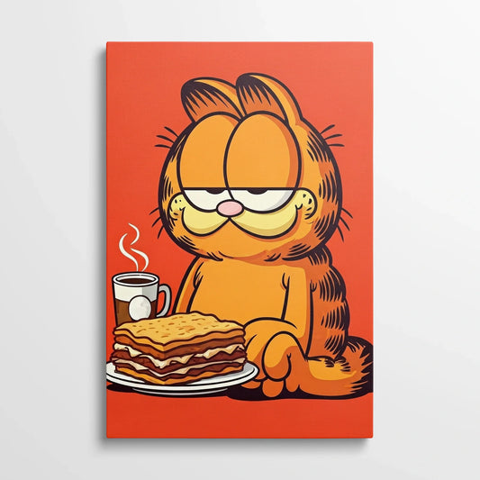 Tablou Modern - Garfield în Culori Intense - vedere din fata