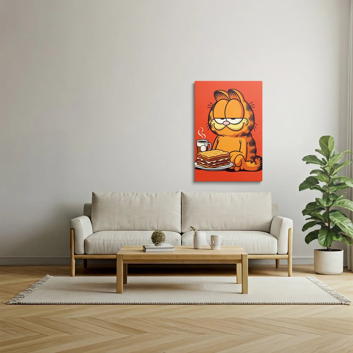 Tablou Modern - Garfield în Culori Intense - vedere living