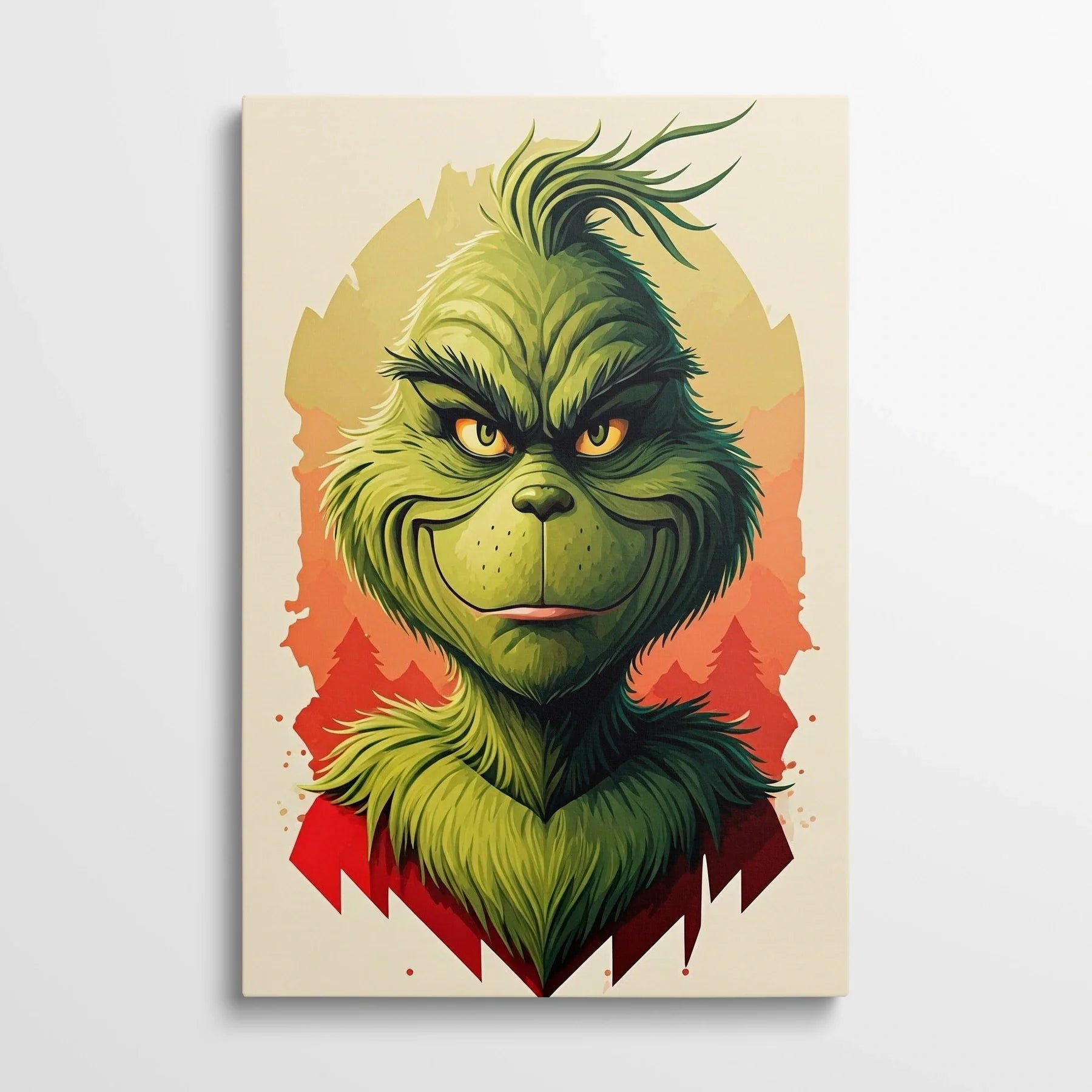 Tablou Modern - Grinch Cubist Colorat - vedere din fata