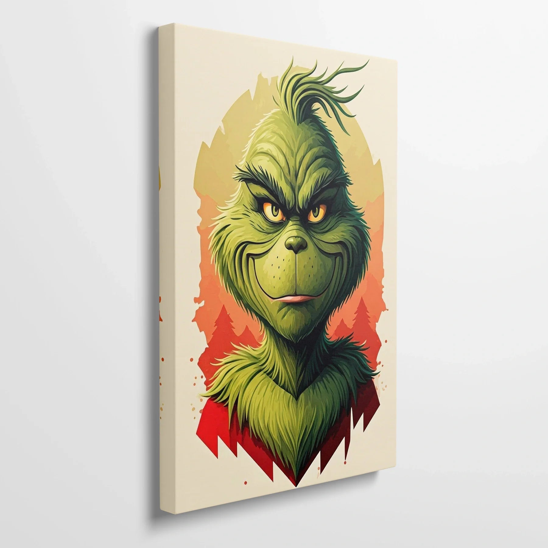 Tablou Modern - Grinch Cubist Colorat - vedere din lateral