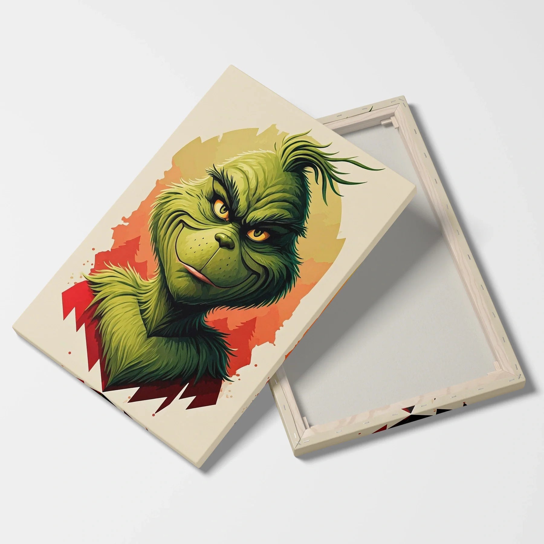 Tablou Modern - Grinch Cubist Colorat - vedere fata verso