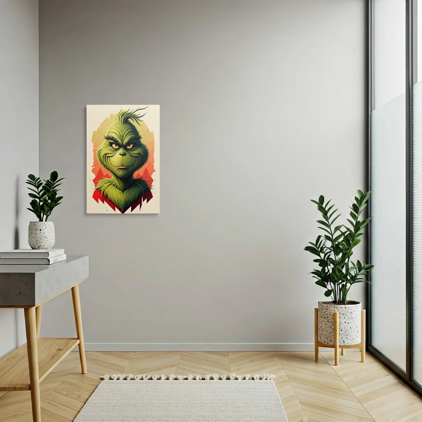 Tablou Modern - Grinch Cubist Colorat - vedere hol