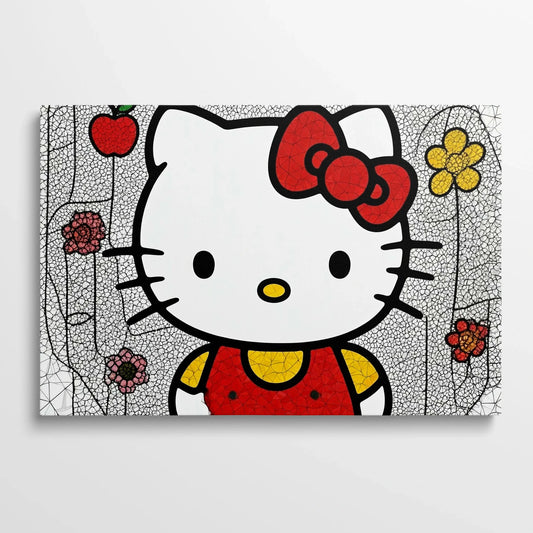 Tablou Modern - Hello Kitty Cubist Colorat - vedere din fata