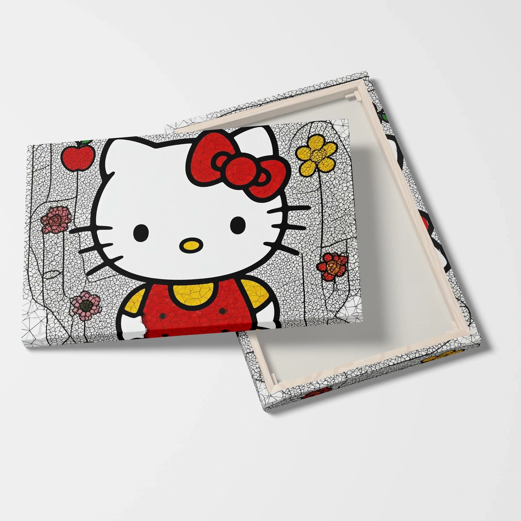 Tablou Modern - Hello Kitty Cubist Colorat - vedere fata verso
