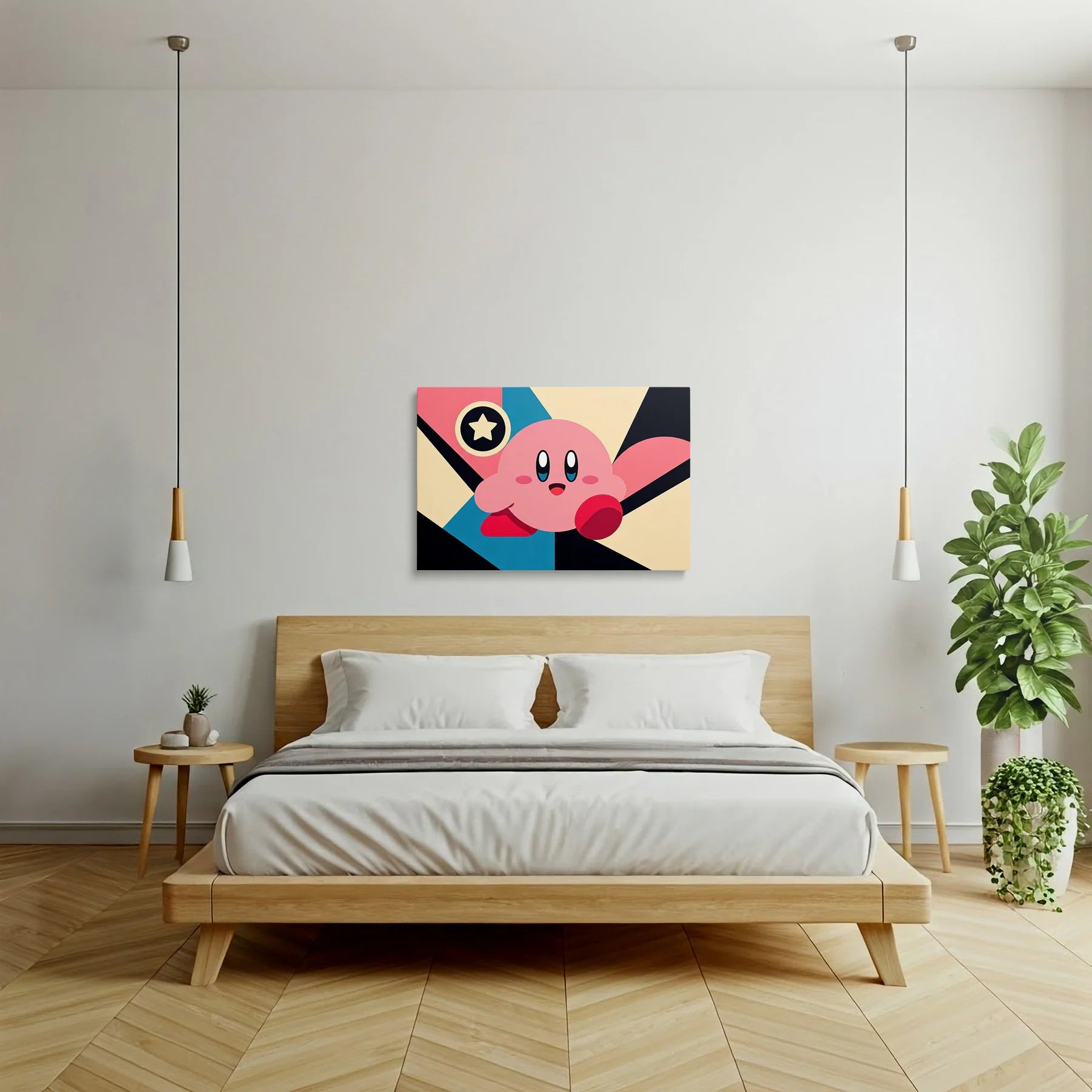 Tablou Modern - Portret Geometric Expresiv - vedere dormitor