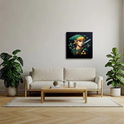 Tablou Modern - Portret Cubist cu Link - vedere living