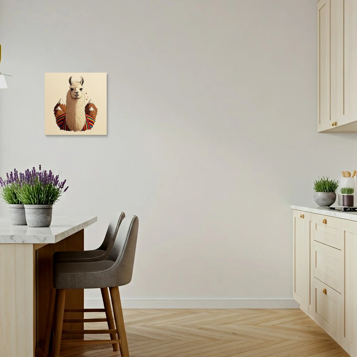 Tablou Modern - Llama Geometric Colorat Pentru Copii - vedere bucatarie