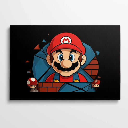 Tablou Modern - Portret Cubist cu Mario - vedere din fata