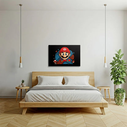 Tablou Modern - Portret Cubist cu Mario - vedere dormitor