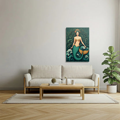 Tablou Modern - Portret Geometric Al Sirenei - vedere living
