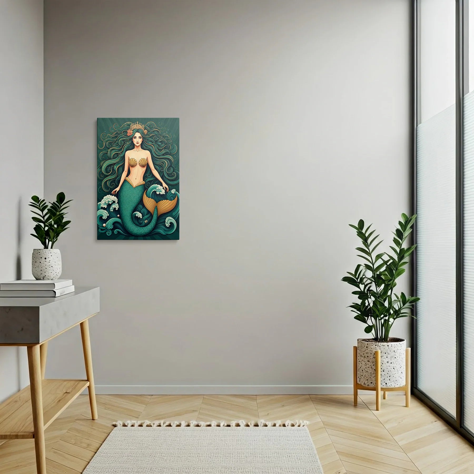 Tablou Modern - Portret Geometric Al Sirenei - vedere hol