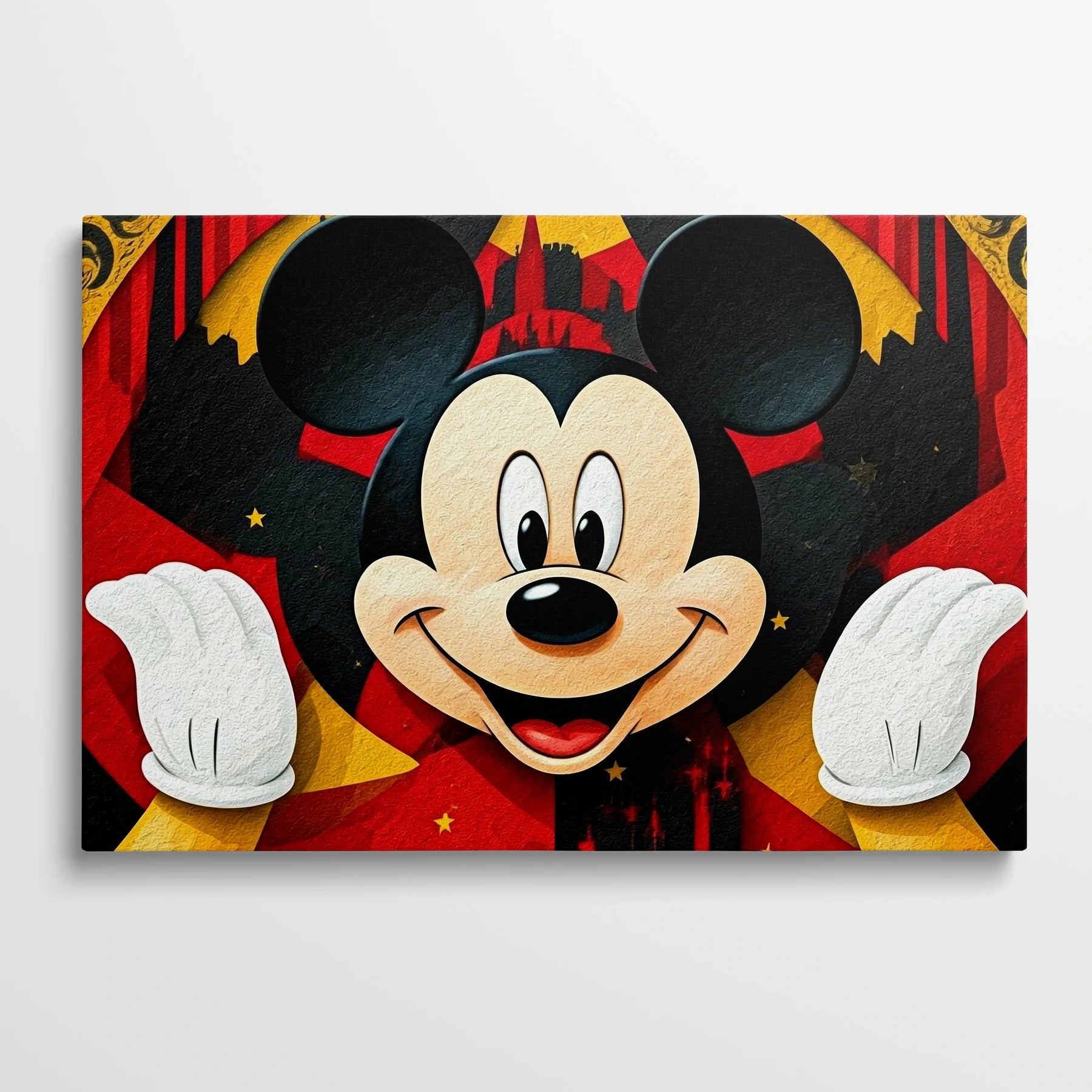Tablou Modern - Portret Geometric Al Lui Mickey Mouse - vedere din fata