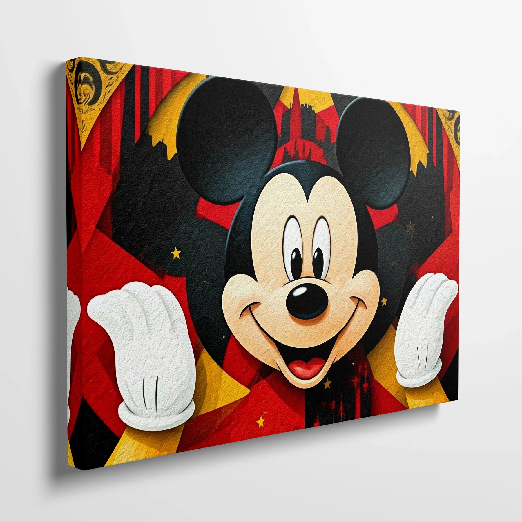 Tablou Modern - Portret Geometric Al Lui Mickey Mouse - vedere din lateral