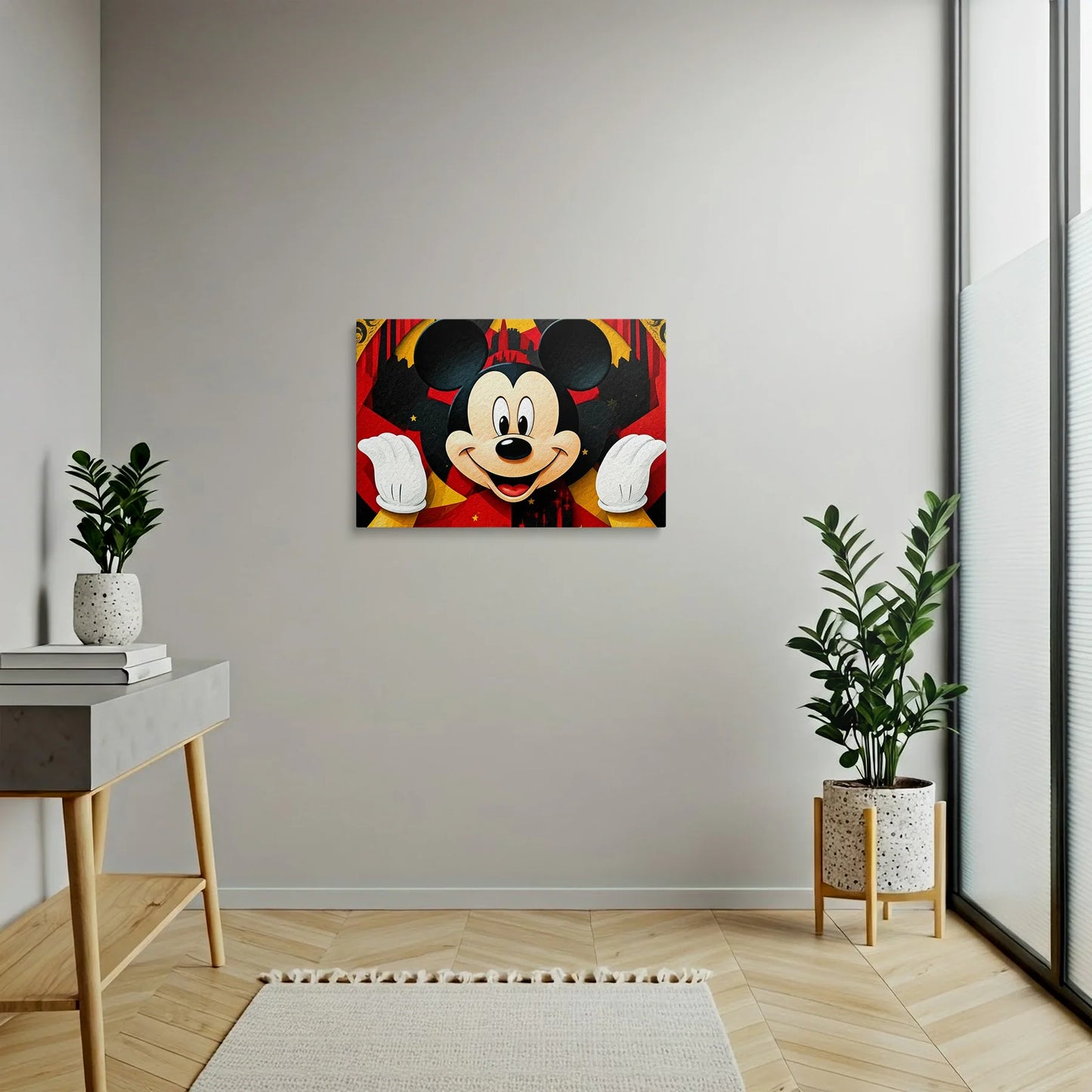 Tablou Modern - Portret Geometric Al Lui Mickey Mouse - vedere hol