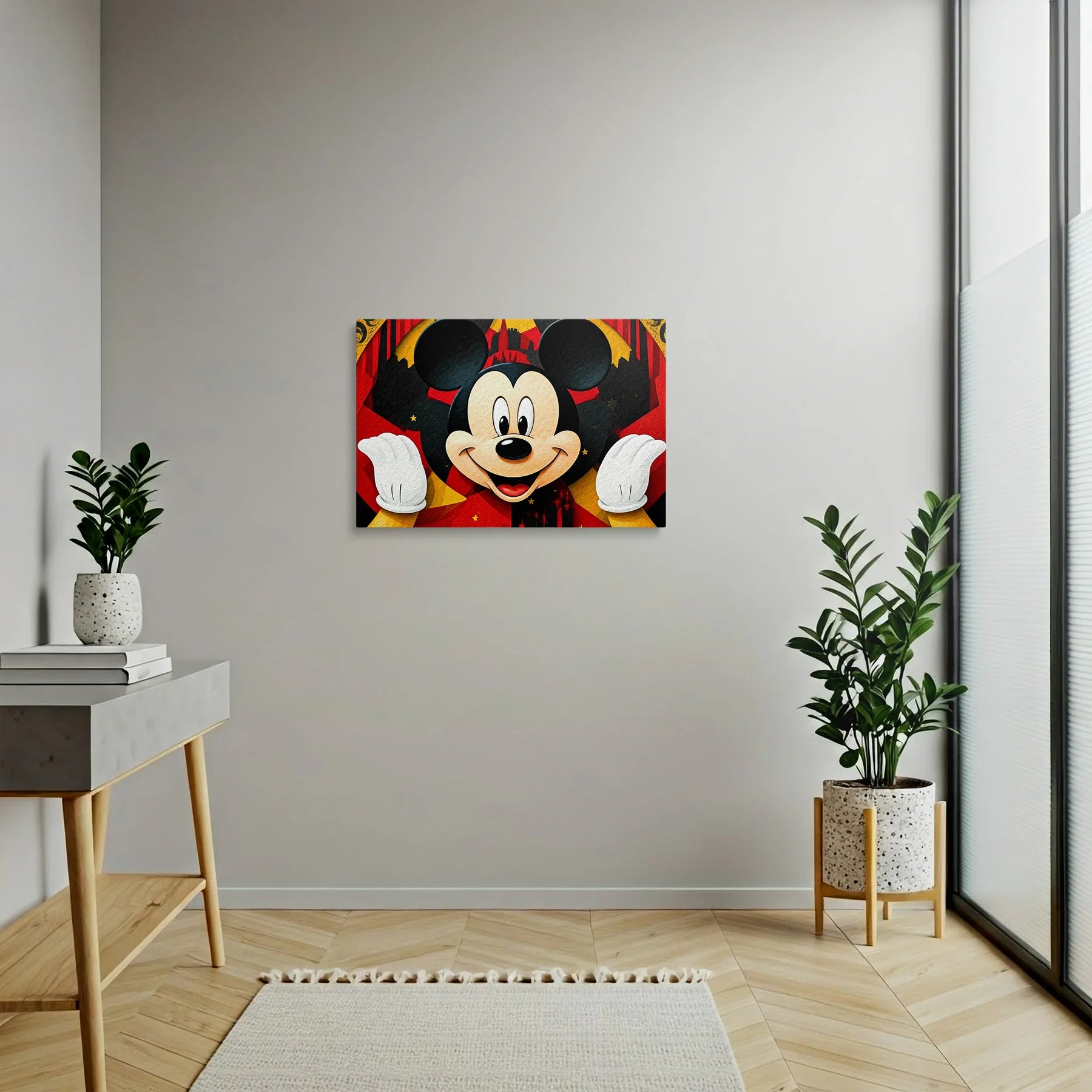 Tablou Modern - Portret Geometric Al Lui Mickey Mouse - vedere hol