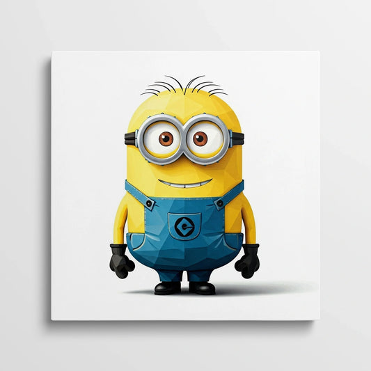 Tablou Modern - Portret Geometric Al Unui Minion - vedere din fata