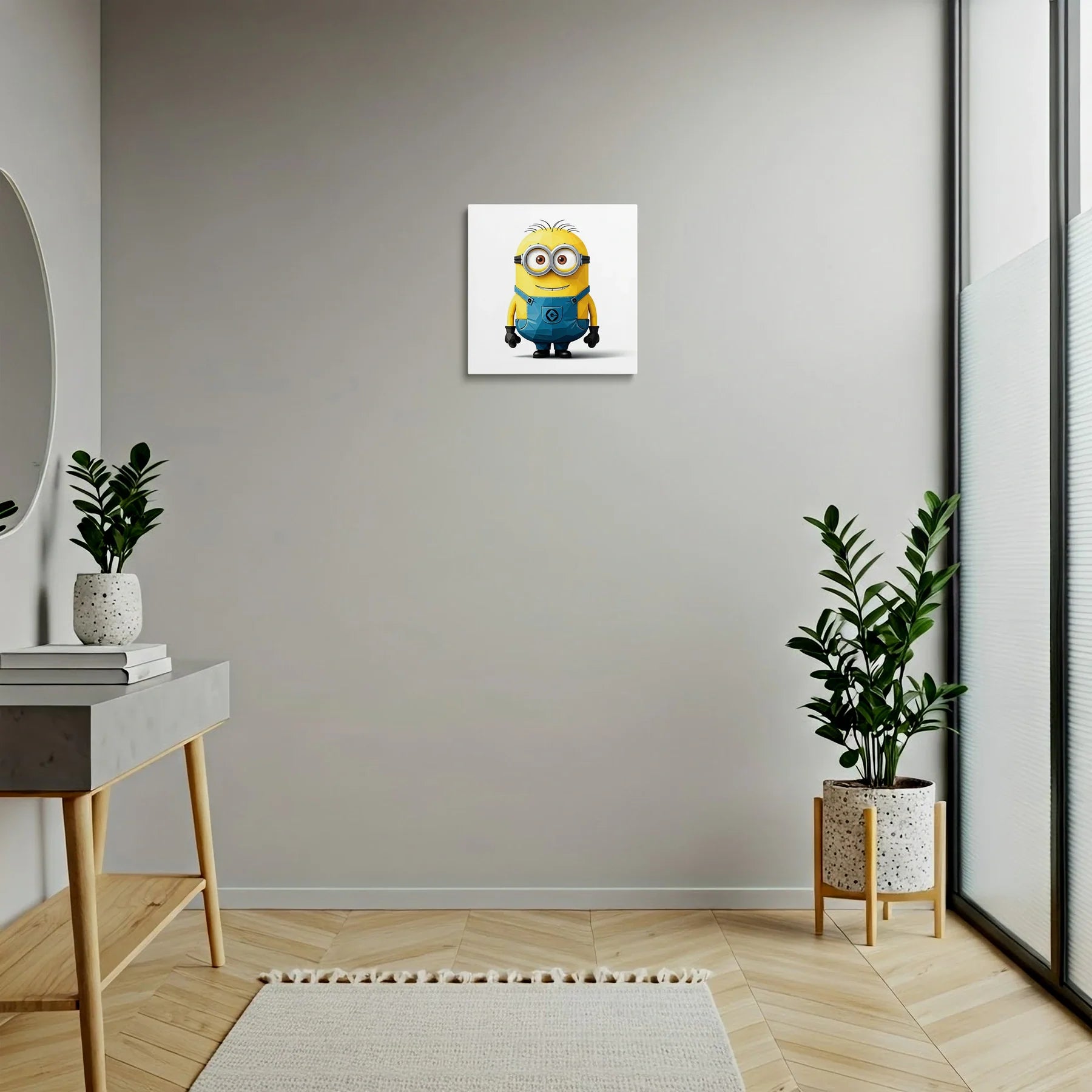 Tablou Modern - Portret Geometric Al Unui Minion - vedere hol