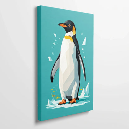 Tablou Modern - Portretul Colorat Al Unui Pinguin Stilizat - vedere din lateral