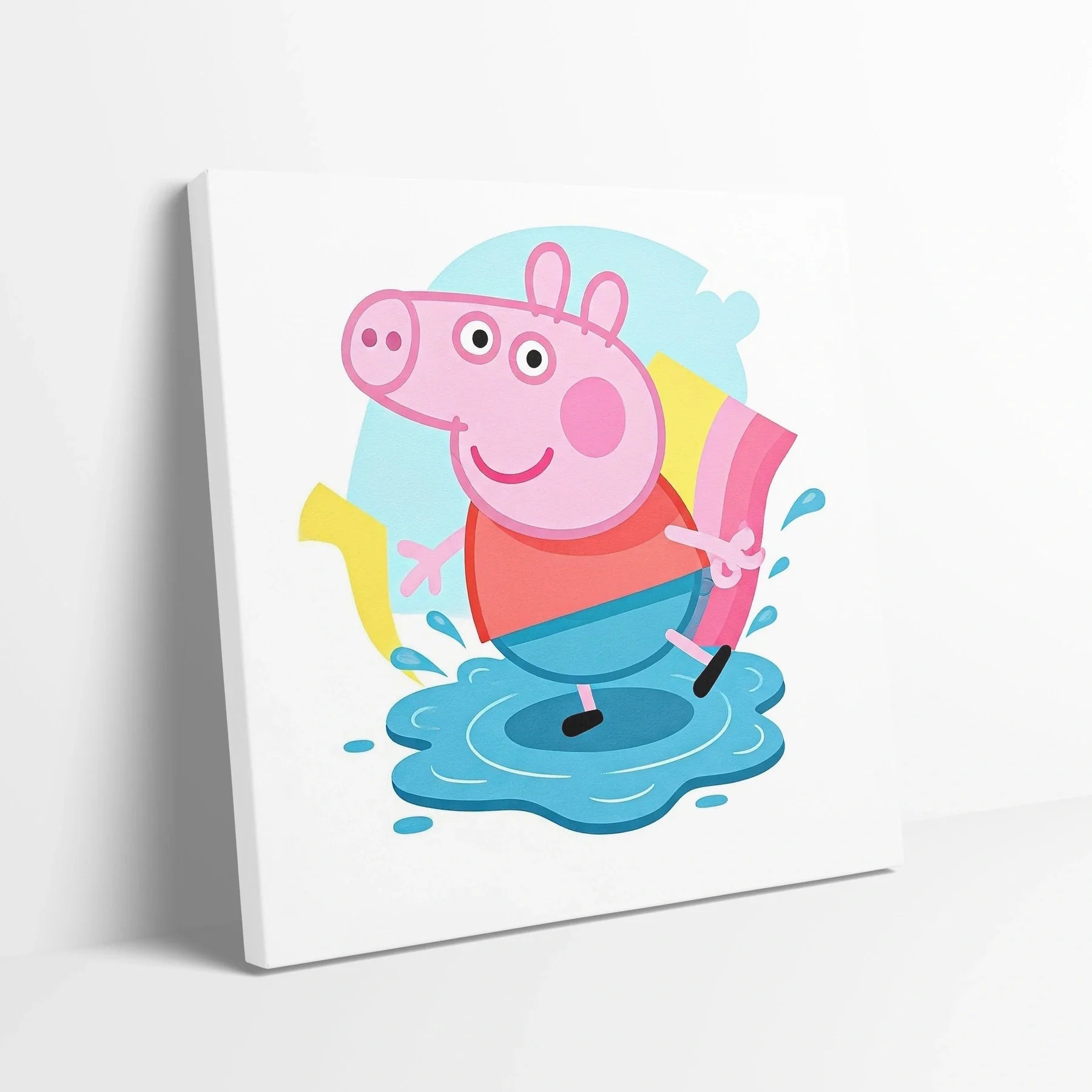 Tablou Modern - Peppa Pig în Joacă cu Apele - vedere din lateral
