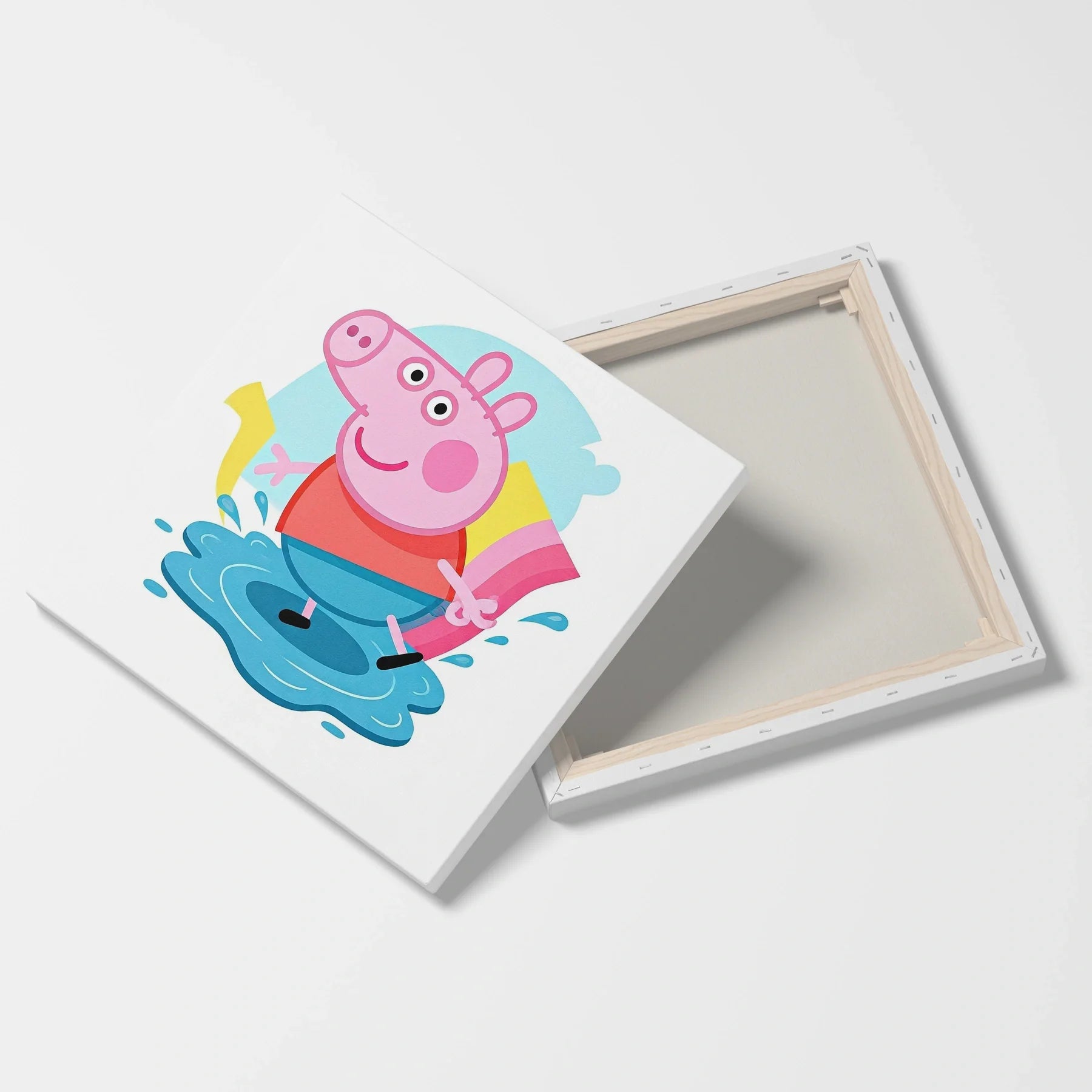 Tablou Modern - Peppa Pig în Joacă cu Apele - vedere fata verso