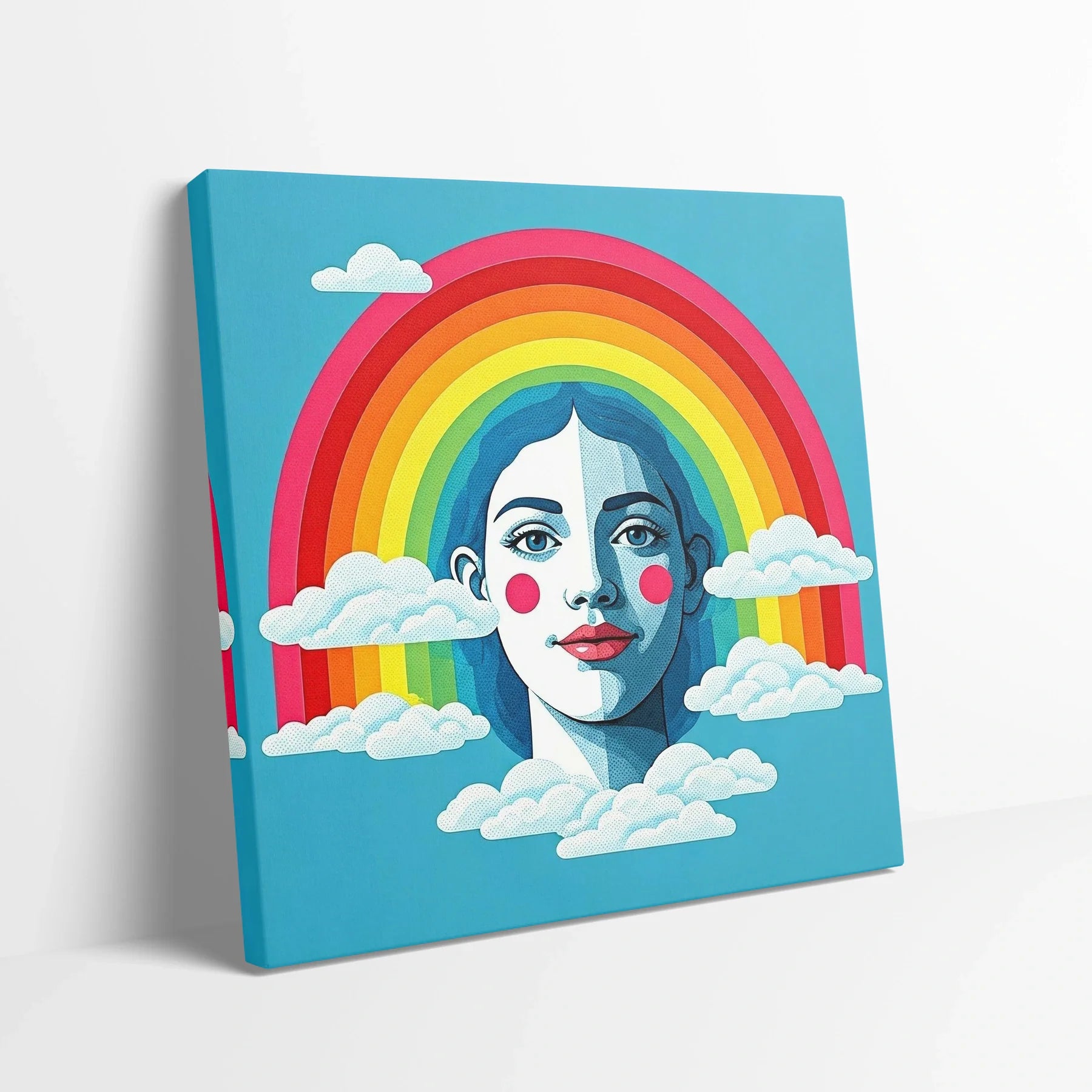 Tablou Modern - Portret Geometric Colorat Pentru Copii - vedere din lateral