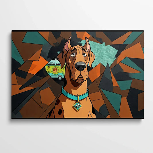 Tablou Modern - Scooby-Doo Cubist Geometric - vedere din fata