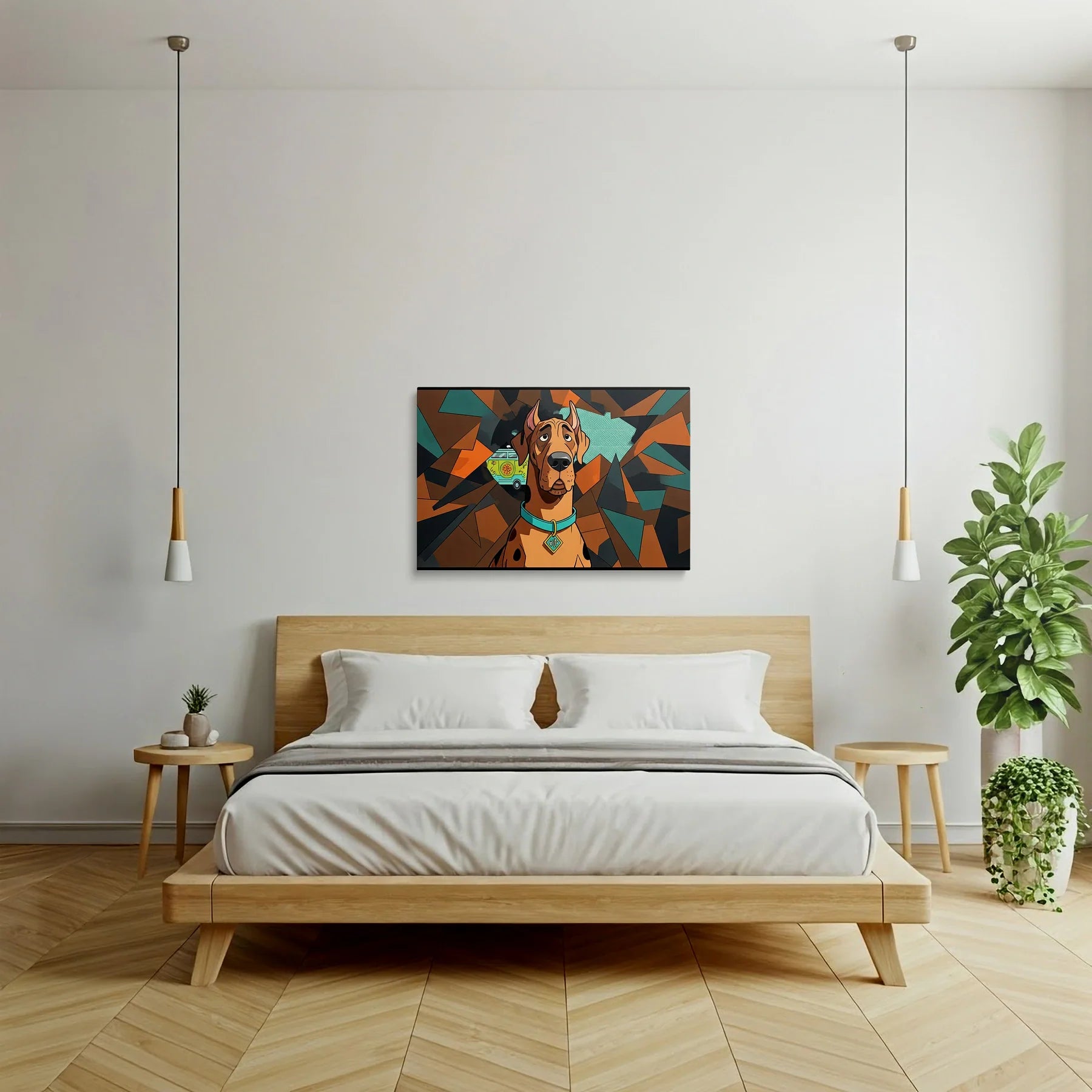Tablou Modern - Scooby-Doo Cubist Geometric - vedere dormitor