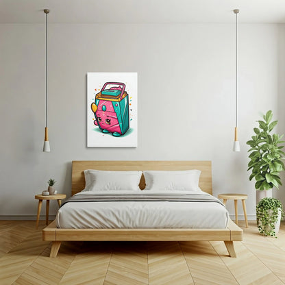 Tablou Modern - Portret Cubist Al Unui Personaj Jucărie - vedere dormitor