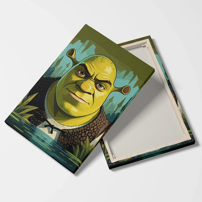 Tablou Modern - Portret Geometric Al Lui Shrek - vedere fata verso